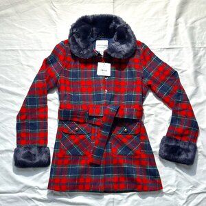 American Girl x Janie and Jack Long Plaid Coat - NWT (2 available) 14-16